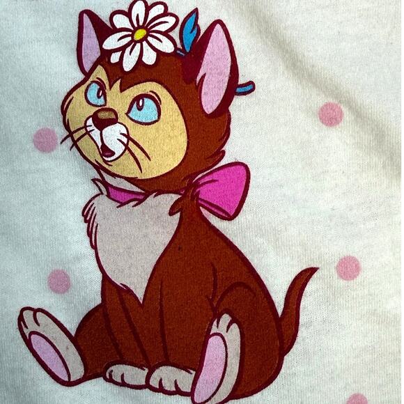 DISNEY Alice in Wonderland Polka Dot Dinah Cat Graphic Tee/T-Shirt, Size S - Picture 3 of 4